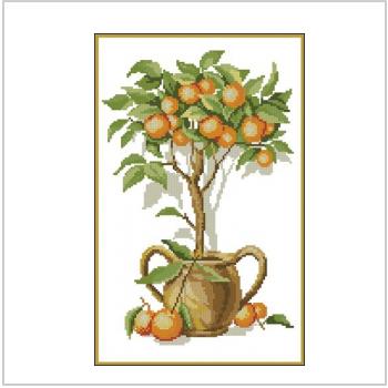 Схема вышивки крестом "Красивое Апельсиновое Дерево"