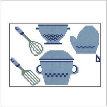 Схема вышивки крестом "Kitchen Set"