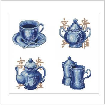 Схема вышивки крестом "Tea Pot Gallery"