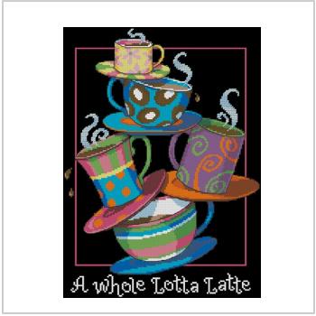 Схема вышивки крестом "A Whole Lotta Latte"