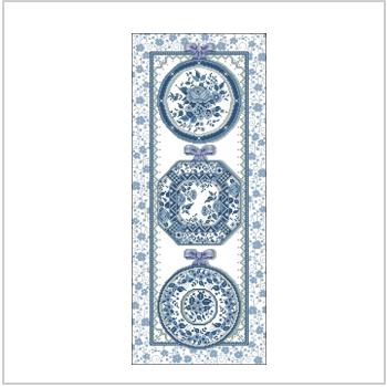 Схема вышивки крестом "Тарелки С Синим Рисунком В Стиле Туаль-Де-Жуи"
