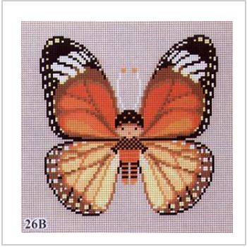 Схема вышивки "26-B Baby Butterfly - orange, black & white"