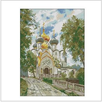 Схема вышивки крестом "Москва Новодевичий монастырь"