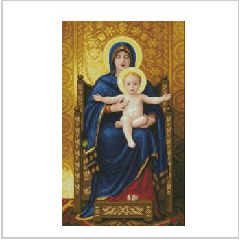 Схема вышивки крестом "Solaria The Virgin and Child on the thr"