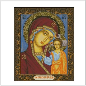 Схема вышивки крестом "Kazanskaya Theotokos"