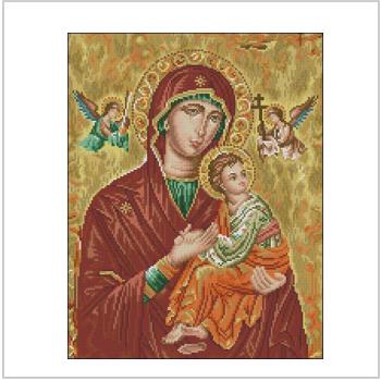 Схема вышивки крестом "Icono Theotokos (икона Божией Матери Страстная)"