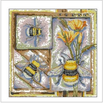 Схема вышивки крестом "Серия насекомые (Пчелка)"