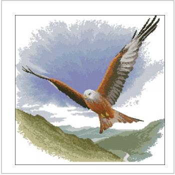 Схема вышивки крестом "Red Kite in Flight"