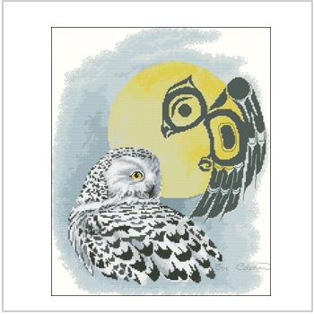 Схема вышивки крестом "Snowy Owl by Sue Coleman"