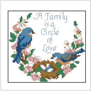 Схема вышивки крестом "Family love"