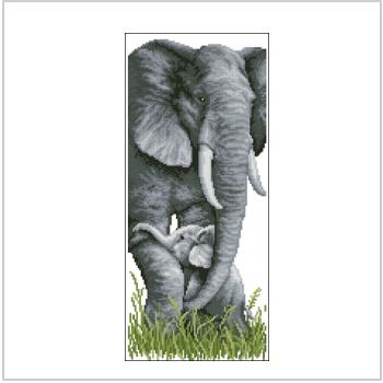 Схема вышивки крестом "Слоны"
