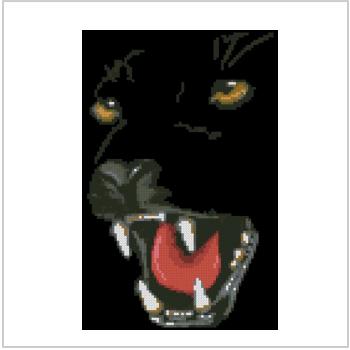 Схема вышивки крестом "Night Savannah Panther"