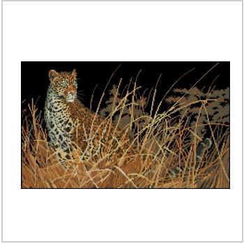 Схема вышивки крестом "The Leopard Hunts All Alone # 03894"
