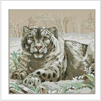 Схема вышивки крестом "Snow Leopard"