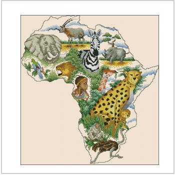 Схема вышивки крестом "The Continents Africa"