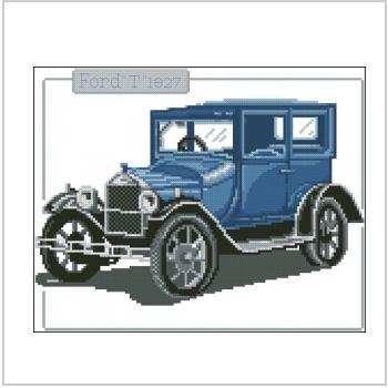 Схема вышивки крестом "Вышивка ретро автомобиль Ford"