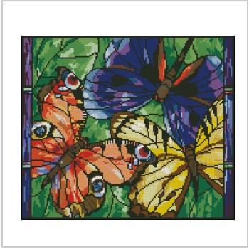 Схема вышивки крестом "Pilow With Butterflies"