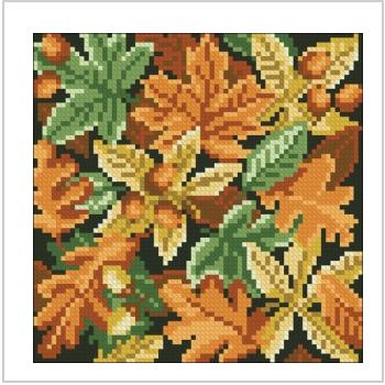 Схема вышивки крестом "Autumn Leaves Cushion Front"