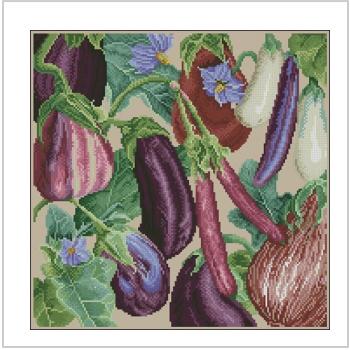 Схема вышивки крестом "Eggplants Pillow"