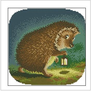 Схема вышивки крестом "Pillow With Hedgehog For The Children"