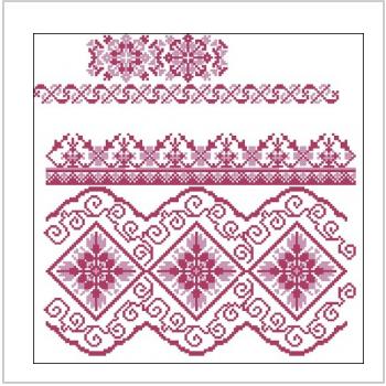 Схема вышивки крестом "Схемы для вышивки крестом славянские узоры бордюры"
