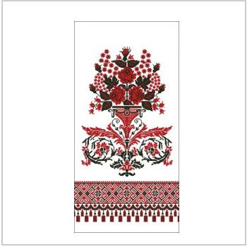 Схема вышивки крестом "Орнамент русская старинная вышивка с деревом"