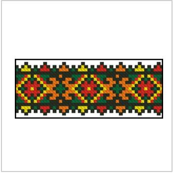 Схема вышивки крестом "Простенький народный узор"
