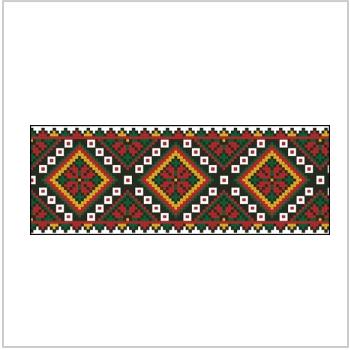 Схема вышивки крестом "Национальный узор с ромбами"