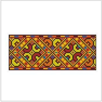 Схема вышивки крестом "Этнический узор для мозаики"