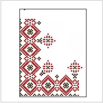 Схема вышивки крестом "Орнамент уголок для вышивки"