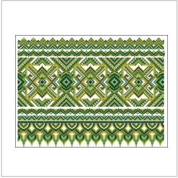 Схема вышивки крестом "Рушник Зелене сяйво"
