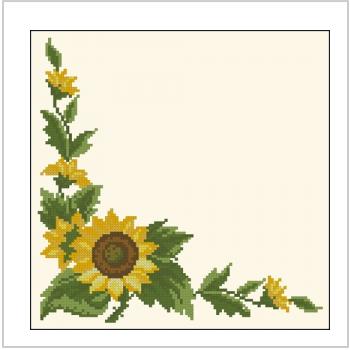 Схема вышивки крестом "Sunflowers Table Topper"