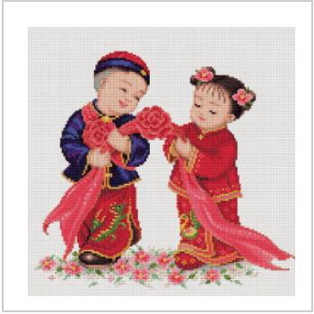 Схема вышивки "37-S Chinese happy marriage blessing"