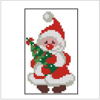 Схема вышивки крестом "Дед Мороз (миниатюра)"