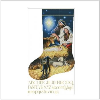 Схема вышивки крестом "Holy Night Stocking"