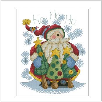Схема вышивки крестом "Merry greetings Ho ho ho"