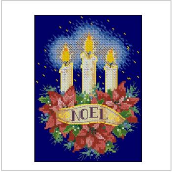 Схема вышивки крестом "Candlelit Noel Ornament"