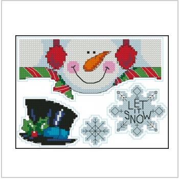 Схема вышивки крестом "Snowman hanger"