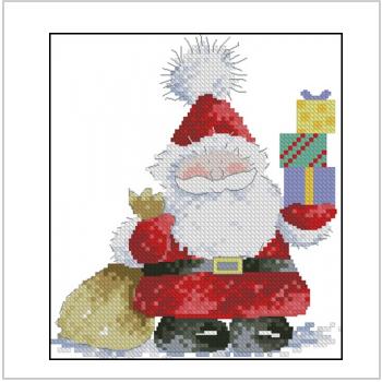 Схема вышивки крестом "Santa with a gifts"