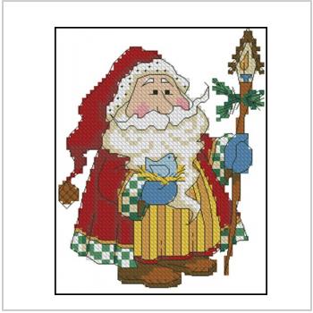 Схема вышивки крестом "Holiday Treats Woodland Santa"