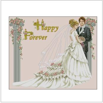 Схема вышивки крестом "41107 Happy Wedding"