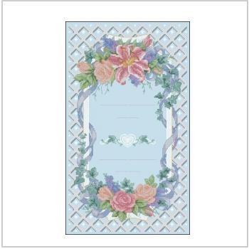 Схема вышивки крестом "Floral Trellis Wedding Record"