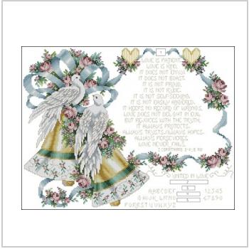Схема вышивки крестом "Wedding Bells"