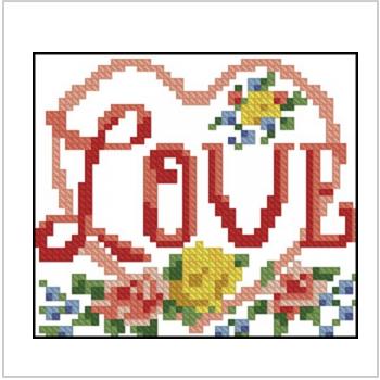 Схема вышивки крестом "Love #02/03"