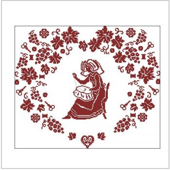 Схема вышивки крестом "Сердце белошвейки"