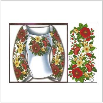 Схема вышивки крестом "Сорочка жіноча «Квіткова»"