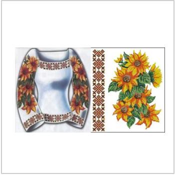 Схема вышивки крестом "Сорчка жіноча «Квіти сонця»"