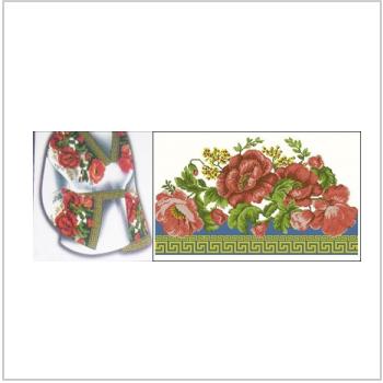 Схема вышивки крестом "Сорочка Маковий цвіт"