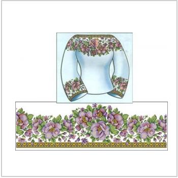 Схема вышивки крестом "Сорочка жіноча Квітковий розмай"