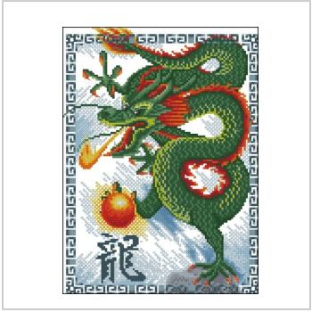 Схема вышивки крестом "Dragon"